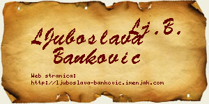 LJuboslava Banković vizit kartica